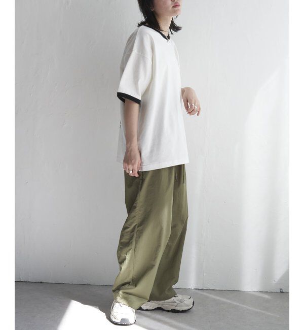 VENCE share style「ナイロンカーブパンツ」|デニム|