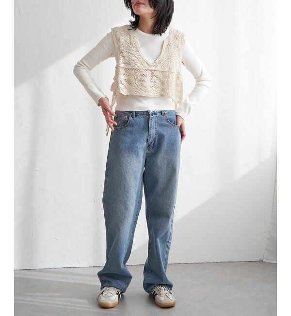VENCE share style「かぎ編みサイドリボンベスト」|タンクトップ|