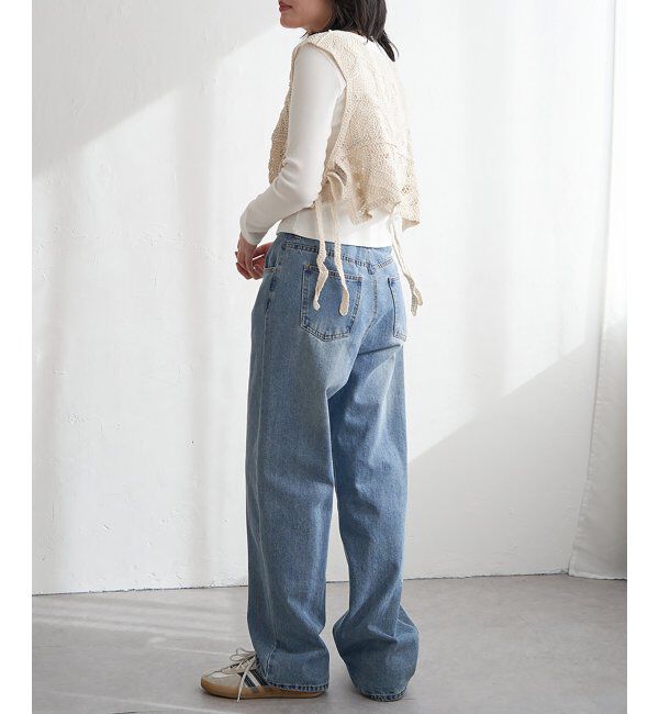 VENCE share style「かぎ編みサイドリボンベスト」|タンクトップ|