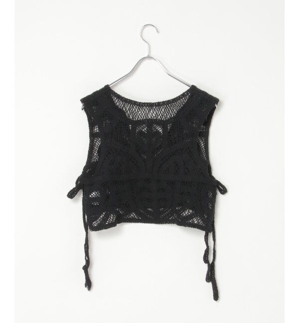 VENCE share style「かぎ編みサイドリボンベスト」|タンクトップ|