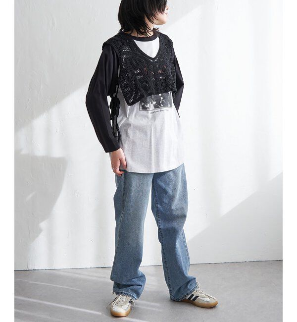 VENCE share style「かぎ編みサイドリボンベスト」|タンクトップ|