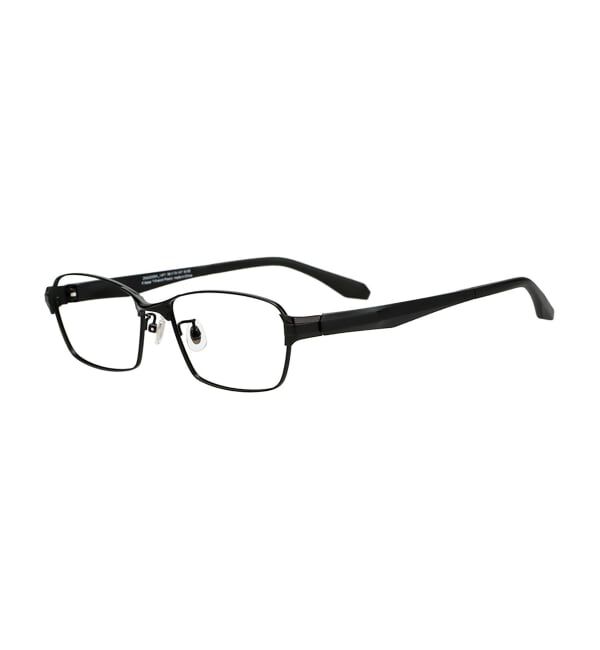  「 スクエア型 メガネ | 軽量 眼鏡 伊達めがね メタル 度付き ユニセックスSTANDARD レンズ交換券付」|メガネ|
