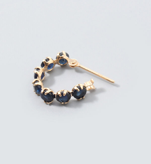  「K10YG サファイヤ スナップピアス」|ピアス|