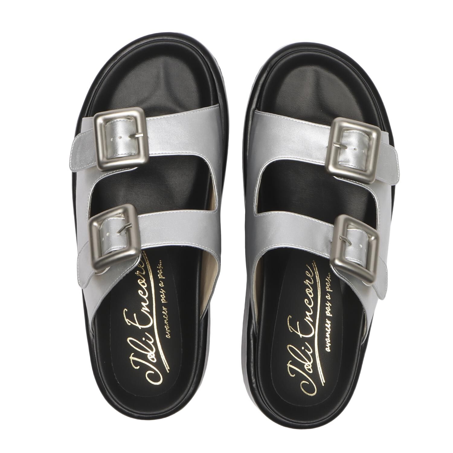 JOLI ENCORE「【JOLI ENCORE(FR)】DOUBLE BELT PLATFORM SANDALS」|サンダル|