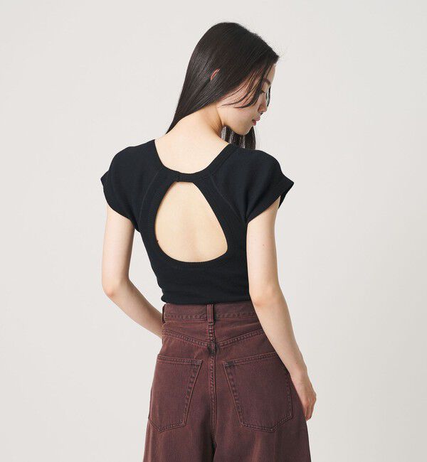 BEAUTY&YOUTH UNITED ARROWS「【別注】＜PALM＞バックオープン トップス」|Tシャツ・カットソー|BLACK