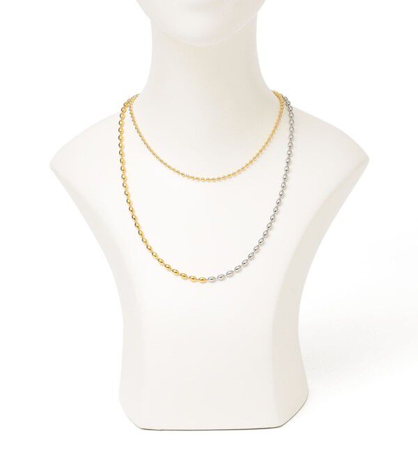 SHIPS for women「ステンレス コンビ カラー レイヤード ネックレス」|ネックレス|