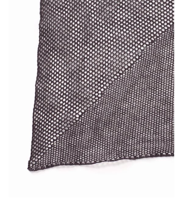 NOBLE「THROW/スロー Linen Cross Mesh Scarf」|ストール|