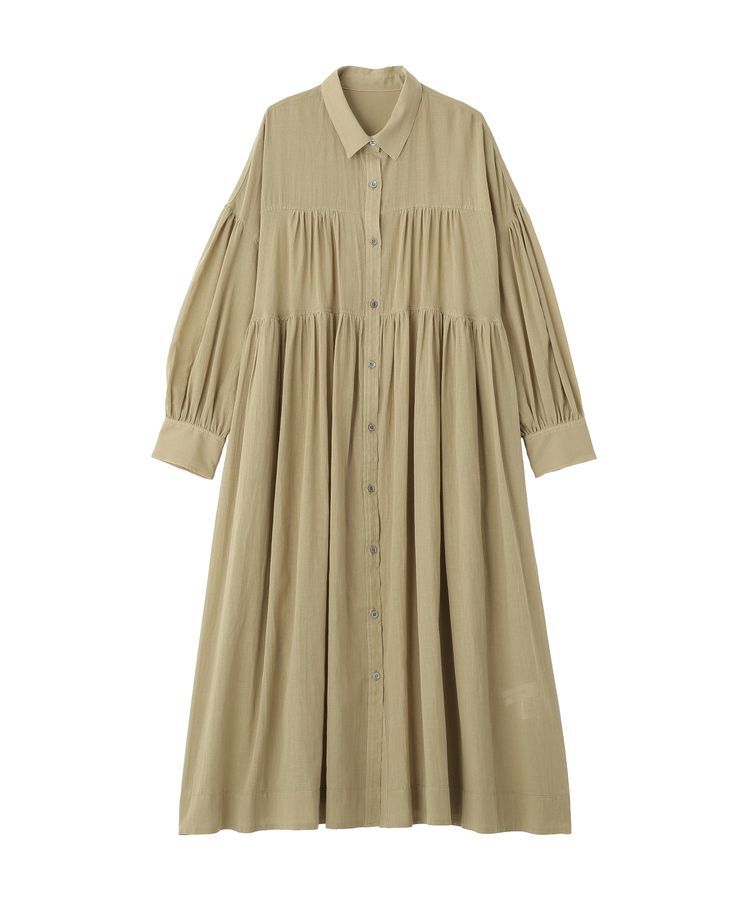GARAGE OF GOOD CLOTHING「【EC限定】コットンボイルギャザーシャツワンピース」|ワンピース|