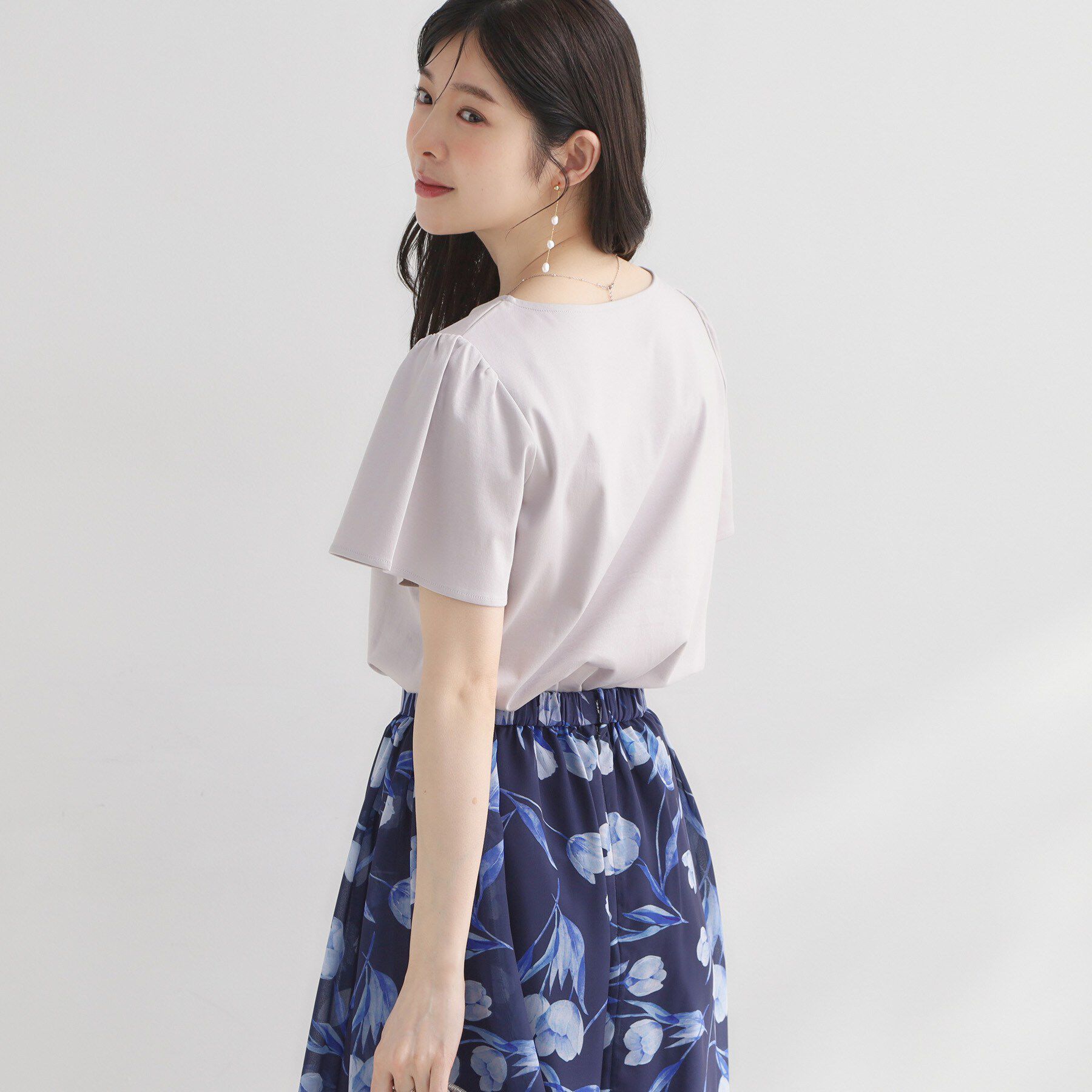 Couture broach「【接触冷感・UVカット・洗える】トゥシューズプリントTシャツ」|Tシャツ・カットソー|