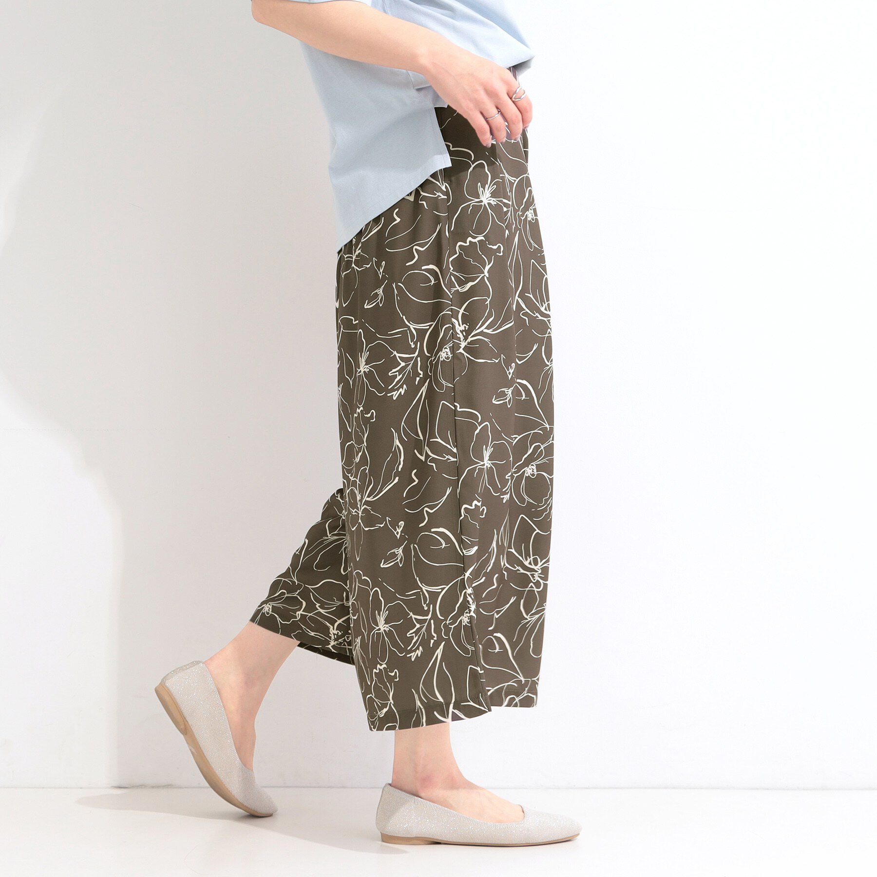 SHOO･LA･RUE「【S-LL/柄が選べる】品よく華やか 花柄アソートプリントスカーチョ」|その他|