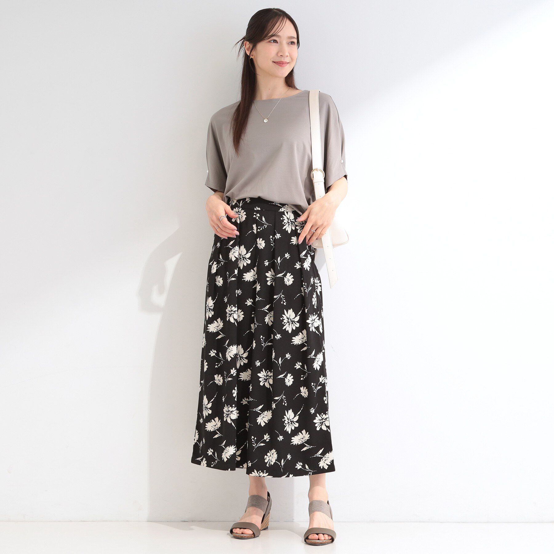 SHOO･LA･RUE「【S-LL/柄が選べる】品よく華やか 花柄アソートプリントスカーチョ」|その他|