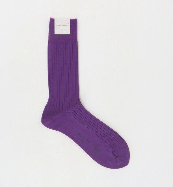 UNITED ARROWS「 カラー リブソックス」|ソックス|PURPLE
