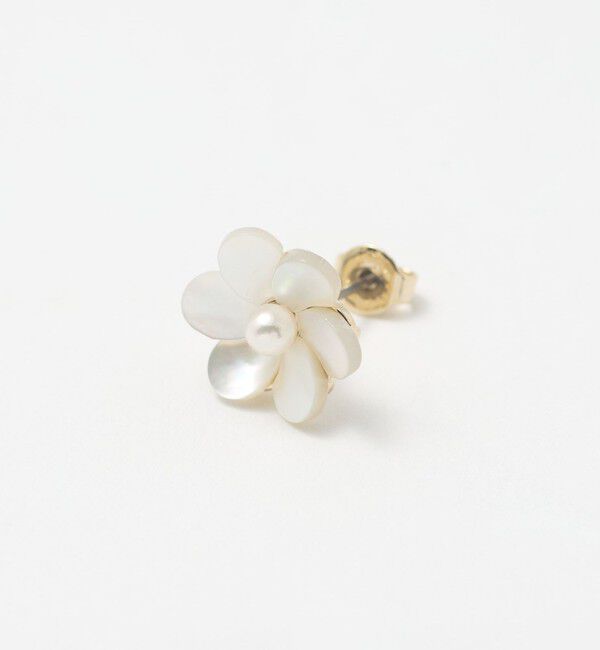 UNITED ARROWS green label relaxing「シェル フラワー ピアス」|ピアス|