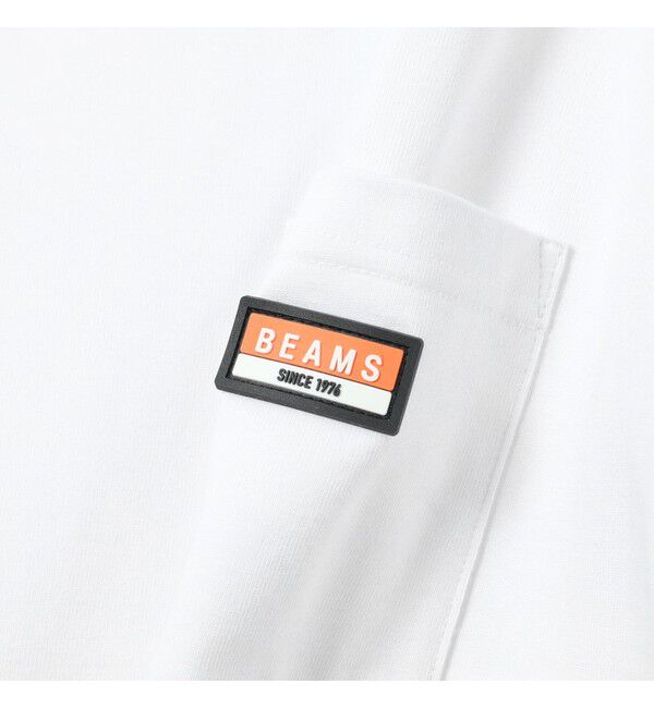 BEAMS「BEAMS｜ヘビーウエイト ロゴワッペン Tシャツ【ベーシックフィット】」|Tシャツ・カットソー|