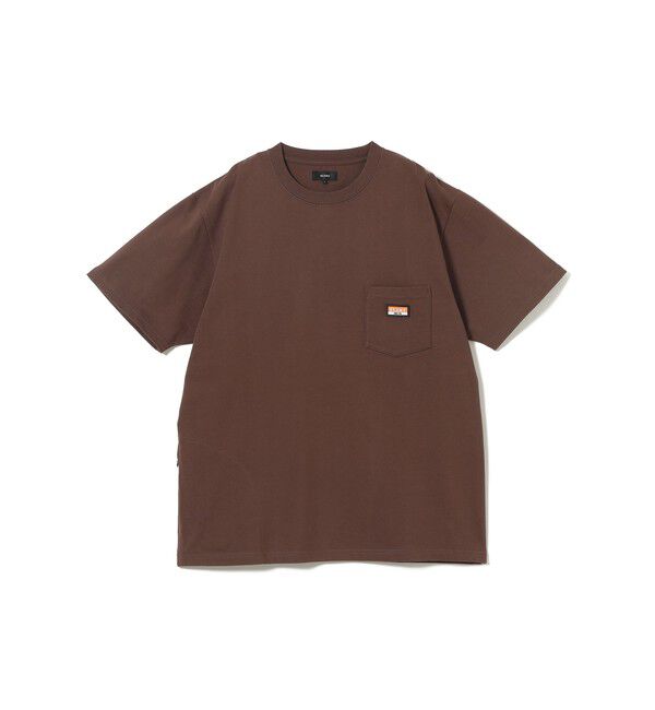 BEAMS「BEAMS｜ヘビーウエイト ロゴワッペン Tシャツ【ベーシックフィット】」|Tシャツ・カットソー|