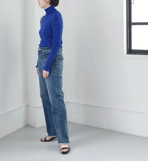 quaranciel「quaranciel:〈手洗い可能〉ウール フリル スリーブ タートルネック  ニット」|ニット・セーター|