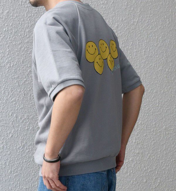 SHIPS any「【SHIPS any別注】athletic wear MASON: スマイルマーク/刺繍 スウェット Tシャツ◇」|Tシャツ・カットソー|