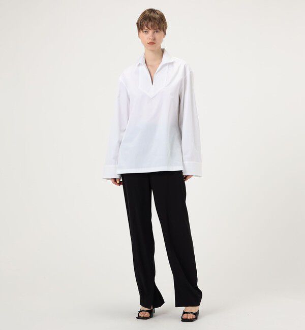 TOMORROWLAND BUYING WEAR「BOURRIENNE ARTISAN コットン オープンカラーシャツ」|シャツ・ブラウス|