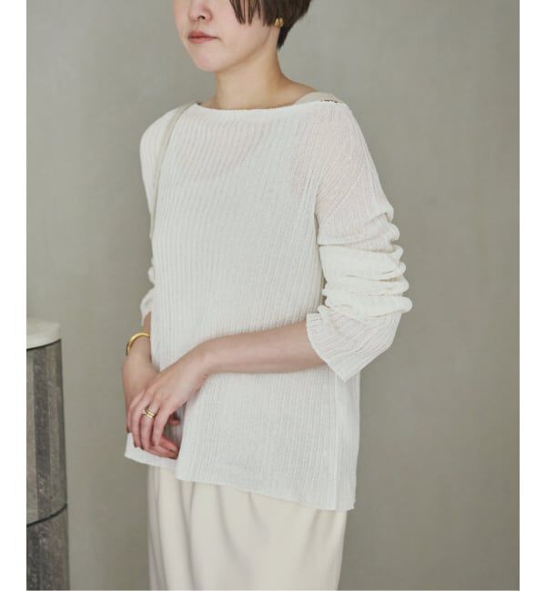 Plage コットン100%ホワイトニット ワイドリブ MULTI WAY ニット（Plage）｜ルミネのファッション通販