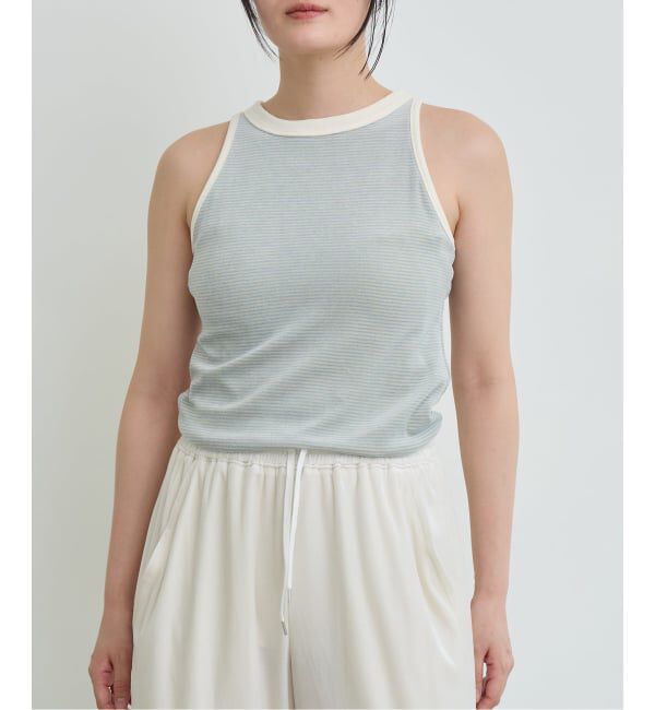 IENA LA BOUCLE「IENA LA BOUCLE ベロアボーダータンクトップ」|タンクトップ|