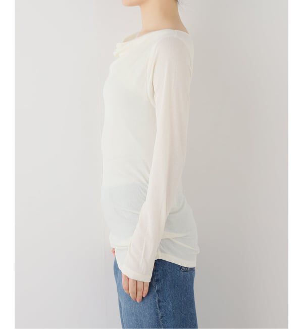 SLOBE IENA「《UVカット/吸水速乾》UVドライテレコドレープロンTEE」|Tシャツ・カットソー|