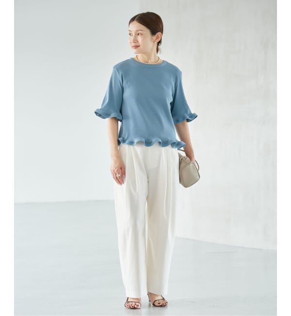 IENA「《WEB限定/追加予約》オーガニックコットン WAVE Tシャツ」|Tシャツ・カットソー|