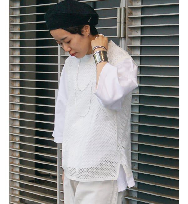 journal standard luxe「メッシュアミ ベスト」|ベスト・ジレ|ホワイト