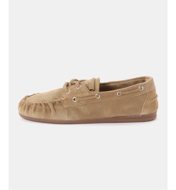 journal standard L'essage「【ALOHAS/アロハス】Rowan Suede Beige Leather Loafers：ローファー」|ローファー|