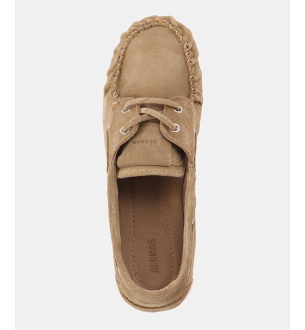 journal standard L'essage「【ALOHAS/アロハス】Rowan Suede Beige Leather Loafers：ローファー」|ローファー|