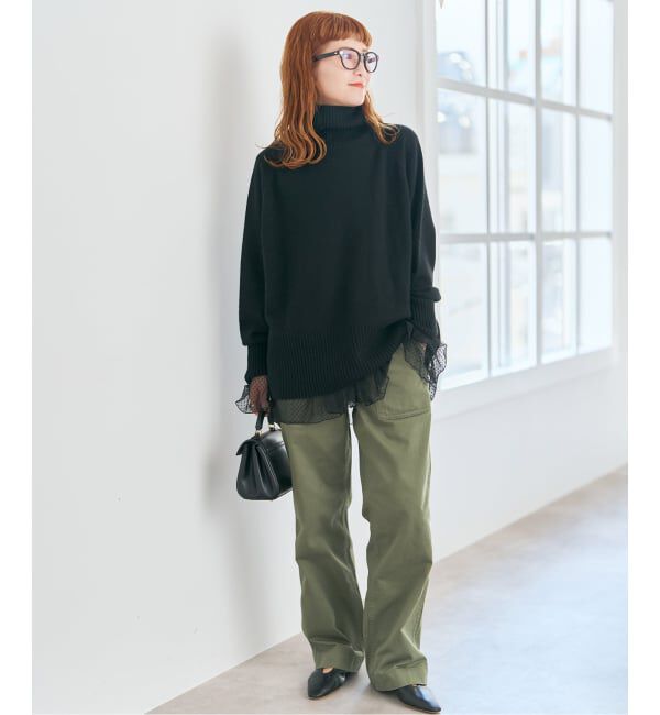 Spick and Span「《追加4》チュールドットチュニックプルオーバー」|Tシャツ・カットソー|
