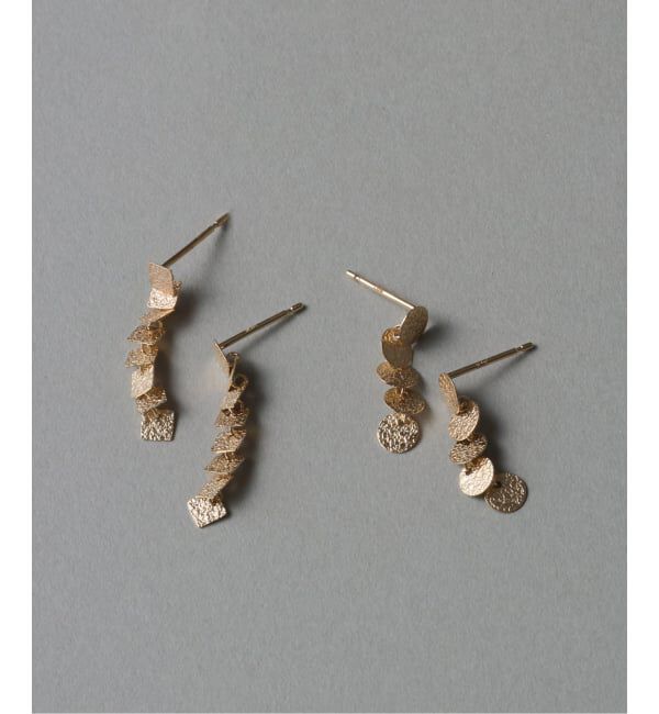 Lilas by Spick&Span「《WEB限定》スクエアラインピアス K10（両耳）」|ピアス|