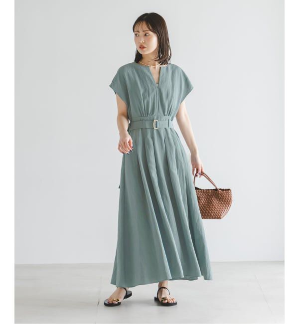 NOBLE「ベルテッドフィット&フレアワンピース」|ワンピース|