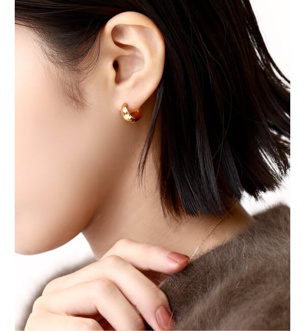 Lilas by Spick&Span「《予約》三日月フープピアス K10（両耳）」|ピアス|