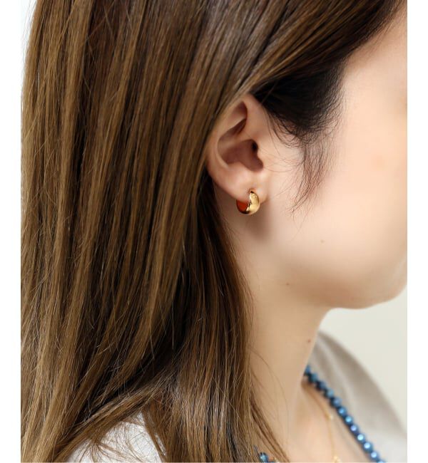Lilas by Spick&Span「《予約》三日月フープピアス K10（両耳）」|ピアス|