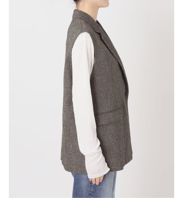 Spick and Span「《セットアップ可 / 予約》ネップツイードシングルブレストジレ」|その他|