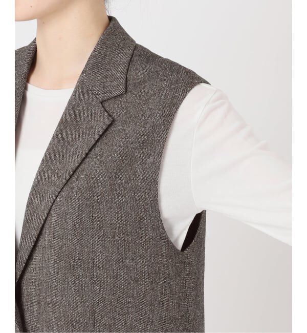 Spick and Span「《セットアップ可 / 予約》ネップツイードシングルブレストジレ」|その他|