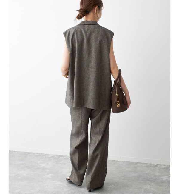 Spick and Span「《セットアップ可 / 予約》ネップツイードシングルブレストジレ」|その他|