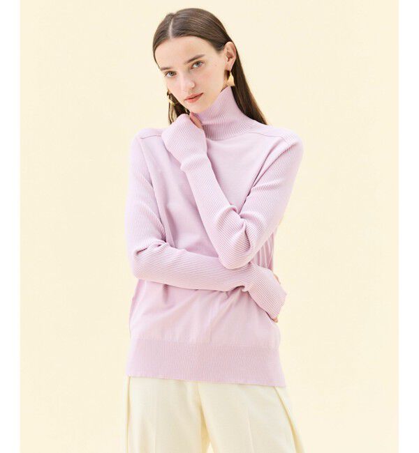 BEIGE,「【洗える】WILLOW / サムホールハイネックニット」|ニット・セーター|Lilac