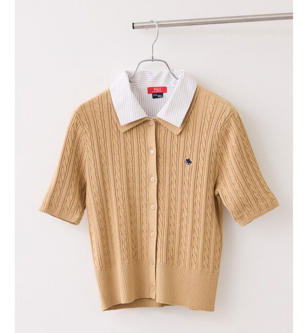 VIS「【POLO BCS】VIS別注ケーブルドッキング衿付きカーディガン」|カーディガン|