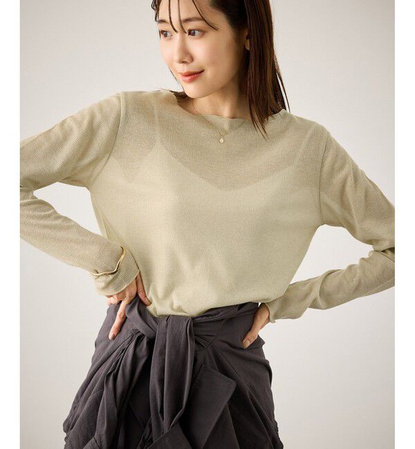 Rope&rsquo;Picnic「ラメシアーリブカットソー」|Tシャツ・カットソー|