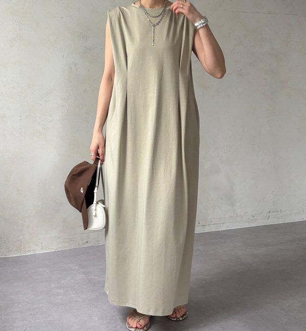  「【WEB限定】ショルダータックワンピース」|ワンピース|