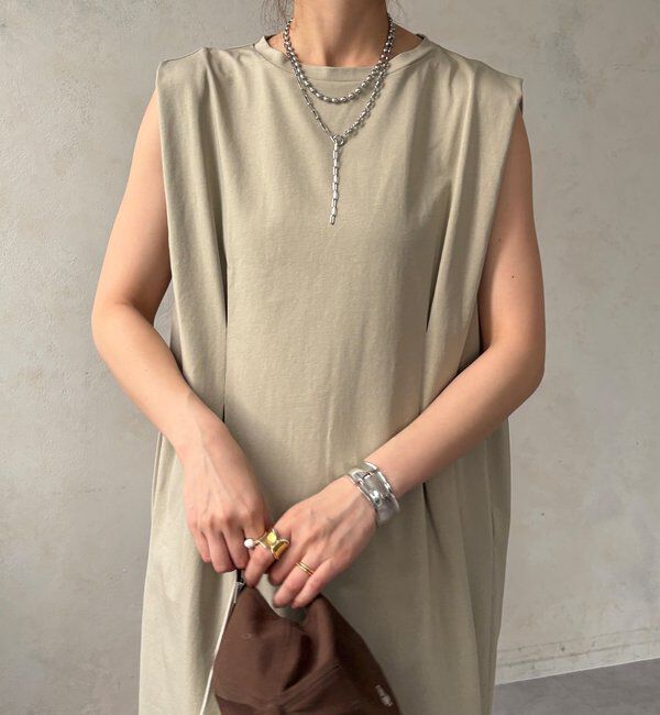  「【WEB限定】ショルダータックワンピース」|ワンピース|