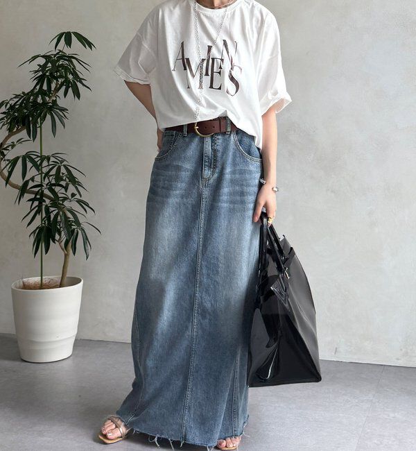 「【WEB限定】ワイドシルエット箔ロゴTEE」|Tシャツ・カットソー|