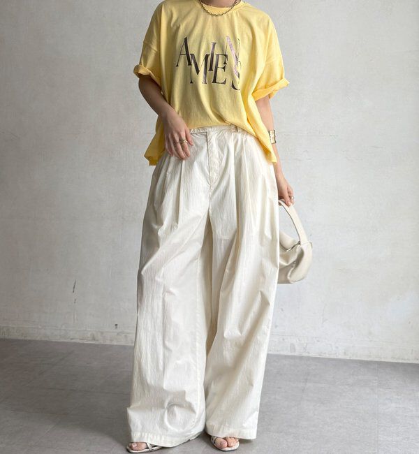  「【WEB限定】ワイドシルエット箔ロゴTEE」|Tシャツ・カットソー|