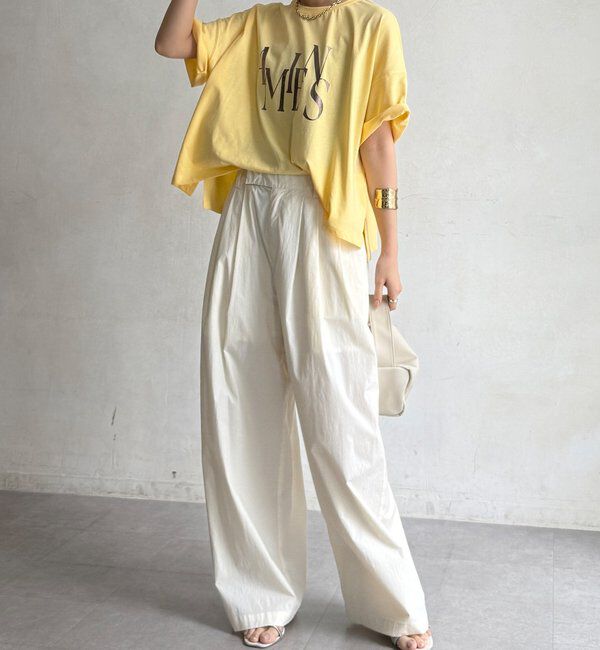  「【WEB限定】ワイドシルエット箔ロゴTEE」|Tシャツ・カットソー|