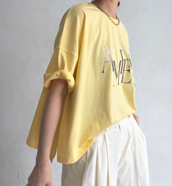  「【WEB限定】ワイドシルエット箔ロゴTEE」|Tシャツ・カットソー|
