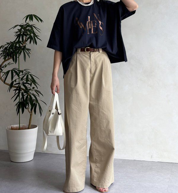  「【WEB限定】ワイドシルエット箔ロゴTEE」|Tシャツ・カットソー|