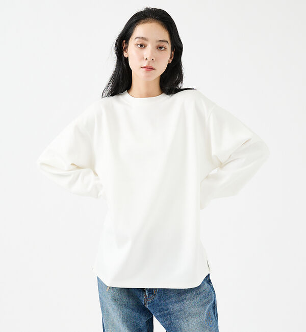 ABAHOUSE「【FORTUNA/フォルトゥナ】ECOTECロングスリーブTシャツ/ユニセックス」|Tシャツ・カットソー|ホワイト