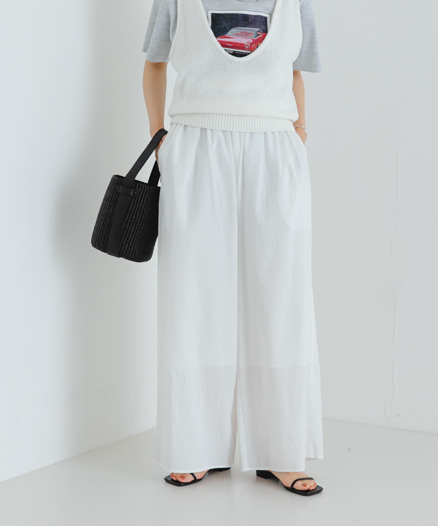 URBAN RESEARCH「コットンギャザーワイドパンツ」|その他|