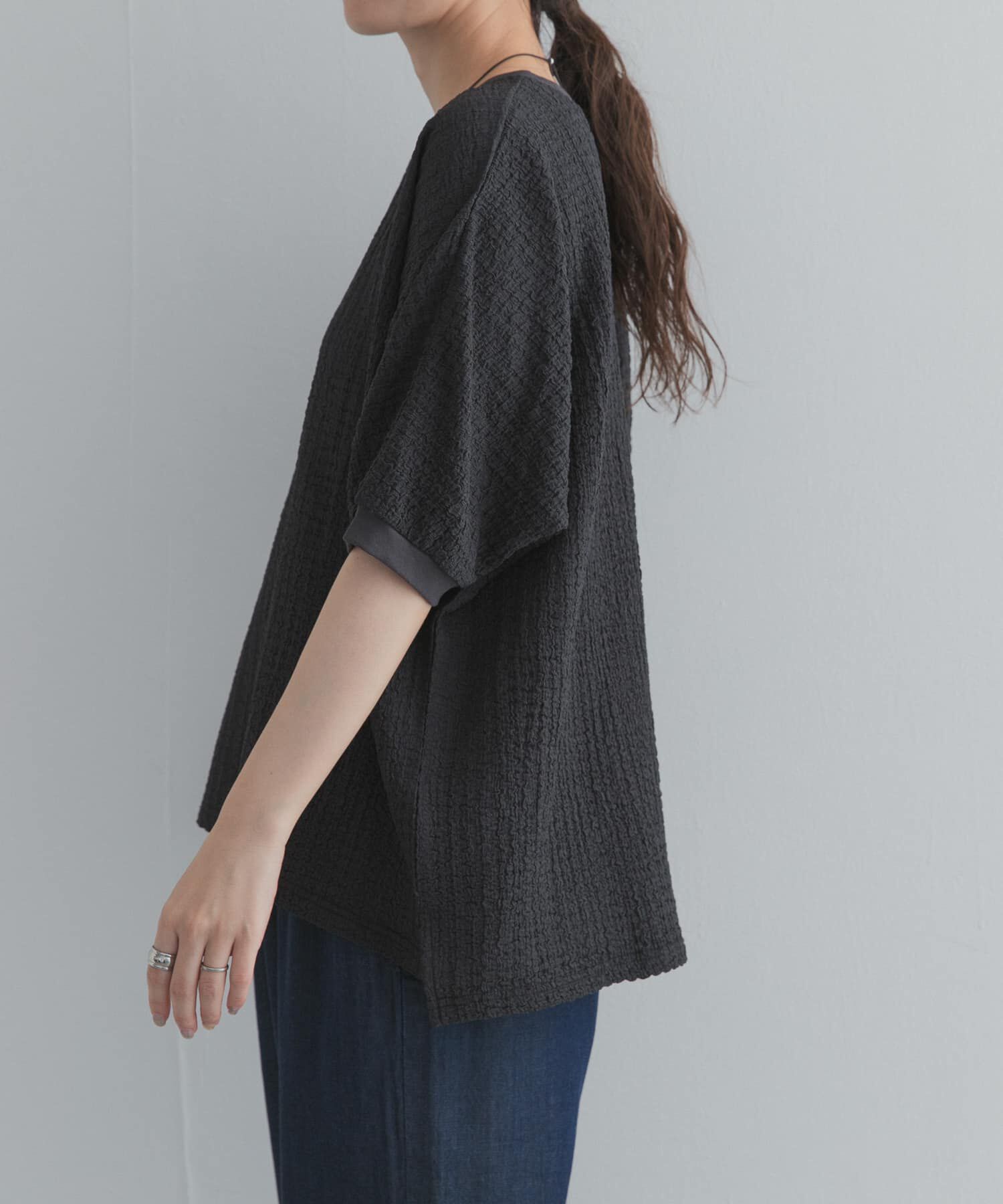 URBAN RESEARCH DOORS「ワッシャーカットドルマンプルオーバー」|Tシャツ・カットソー|